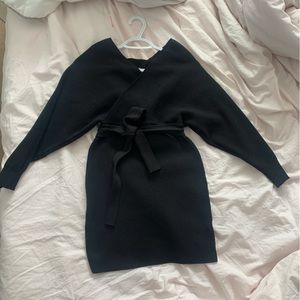 Knitted off the shoulder dress